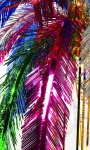 Fontaine à feuilles de palmier  feuille métallique Color: multicolore Size: Ø 40cm X 50cm