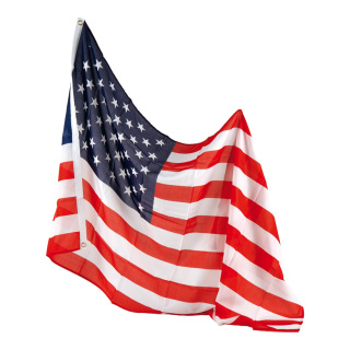 Flag  - Material: artificial silk with eyelets - Color: USA - Size: 90x150cm