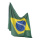 Drapeau  soie artificielle avec œillets Color: Brésil Size: 90x150cm