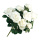 Bouquet de roses 9-fois, velours synthétique, soie artificielle     Taille: 43x24cm    Color: blanc