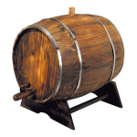 Wine barrel on stand  - Material: wood - Color: brown -...