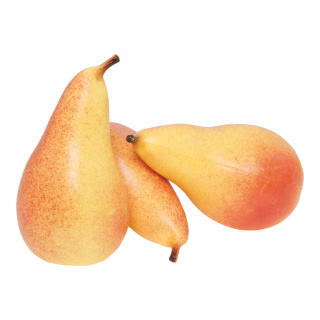 Pears 3pcs./bag, plastic     Size: 12x6,5cm    Color: yellow/red