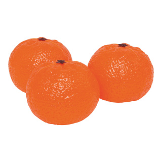 Mandarine 3Stck./Btl., Kunststoff     Groesse: Ø 6cm - Farbe: orange #