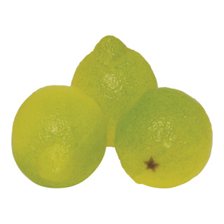 Zitrone 3Stck./Btl., Kunststoff     Groesse: 6x8cm    Farbe: gelb     #
