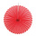Honeycomb fan foldable  - Material: crepe paper with hanger - Color: light red - Size:  X 30cm