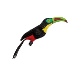 Toucan polystyrène collé avec plumes,...