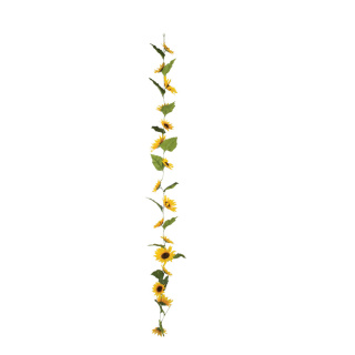 Sonnenblumengirlande Kunststoff     Groesse: 180cm - Farbe: gelb