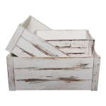 Boxes 3pcs./set - Material: nested wood used look -...