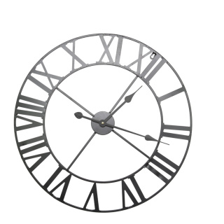Wall clock  - Material: metal - Color: black - Size: Ø 60cm