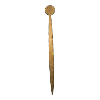Sekundenzeiger Sperrholz, Metalloptik Größe:70x8,5cm Farbe: gold/braun    #
