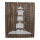 Paneel mit Leuchtturm Holz Vintage, mit Aufhängung     Groesse: 50x60cm - Farbe: braun/weiß