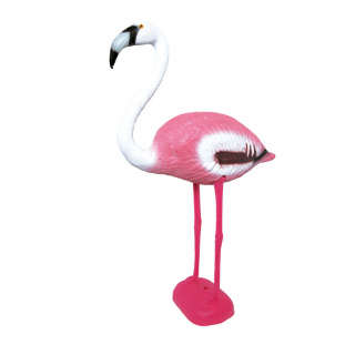Flamingo stehend Kunststoff Größe:83x60x20cm Farbe: pink/weiß    #