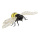 Biene Styropor mit Papier überzogen     Groesse: 24x11cm    Farbe: schwarz/gelb