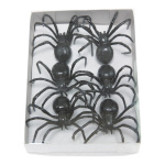 Spinne, 6Stck./Blister, Größe: 8x7cm, Farbe: schwarz