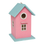 Birdhouse  - Material: wood - Color: blue/pink - Size:...