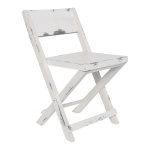 Chaise  bois pliable Color: blanc Size: 19x16x325cm