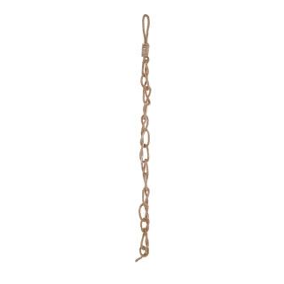 Seil mit Knoten mit echtem Tau     Groesse: 150cm - Farbe: natur
