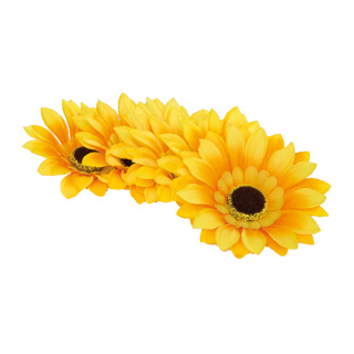 Sonnenblumenblüten 8Stck./Btl., Kunstseide Abmessung: Ø 12cm Farbe: gelb