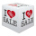 Würfel "I love Sale"  Größe: 22x22x22cm, Farbe: rot/weiß   #