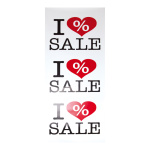 Poster  - Material: I LOVE SALE paper - Color: red/white...