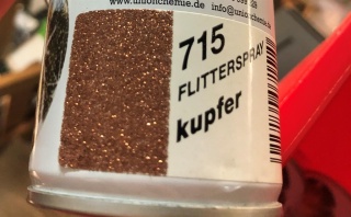 Dekospray Flitter - Kupfer Effektspray, Profi-Acryllack, 400ml
