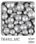 Metallic Dekoperlen, 4-8 mm, silber, 2,5 l (alte...