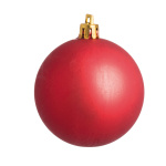 Weihnachtskugel-Kunststoff  Größe:Ø 8cm,  Farbe: rot matt
