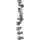 Weihnachtskugelgirlande mit 20 Stück 5/7/10 cm Kugeln, grau/silber, 270 x 10 cm