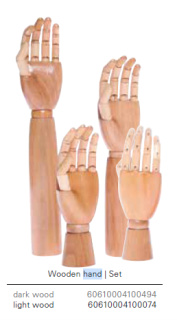 Wooden Hand Set - helles Holz