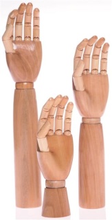 Hand Set 4-teilig helles Holz